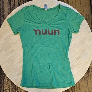 Women’s Heather Green V-Neck Logo Tee